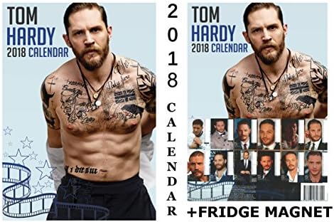 TOM HARDY CALENDAR 2018 + TOM HARDY FRIDGE MAGNET
