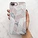 LUMARKE iPhone 8 Plus Case,iPhone 7 Plus Case,Geometric Grey Marble Designs for Girls Women Men,Soft TPU Silicone Cover Slim-fit Protective Phone Case for Apple iPhone 7 Plus/iPhone 8 Plus