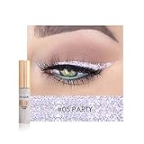 Liquid Eyeliner, Cocohot Waterproof Glitter Shimmer Eyeshadow Liquid Bling Eyeliner Highlighter Metallic Sparkling Eye Liner Liquid (A05)