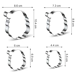 Christmas Santa Face Cookie Cutter Set - 4 Pieces