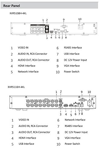 image for DahuaOEM Penta-brid XVR5116H-4KL 16 + 8 CH 4K Mini 1U Digital Video Re