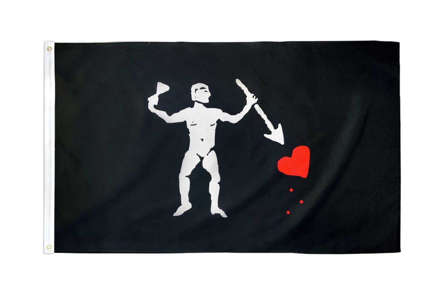 AZ FLAG - Pirate Edward Teach Flag - 3x5 Ft - 100D Polyester Skull Pirates Banner with Two Metal Grommets - Fade Resistant - Vivid Colors - 3' x 5' Feet - 150x90 Cm