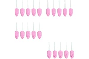 SEIWEI 10 Pieces Shank Mounted Stone Heads 4mm-10mm Abrasive Mounted Stone Grinding Wheel Head Polishing Point Stone Heads Bullet Shape (20pcs, Bullet, 4mm)