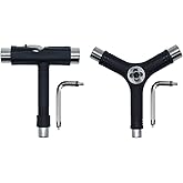 Feisuo Black All-in-One Multifunctional Portable T-Tool&amp;Y-Tool for Skateboard,All-in-One Skate Tools Set of 2 pcak