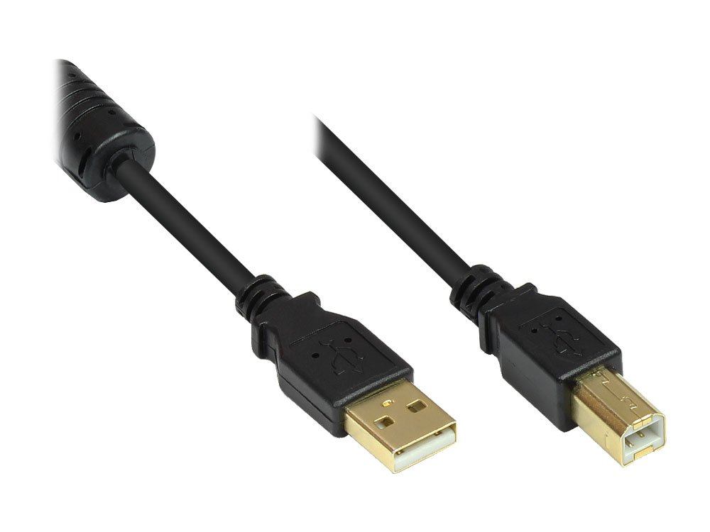 Good Connections GC-M0081 Premium Connector/Printer Cable USB 2.0 Male A to Male B 2 m Black — image 1