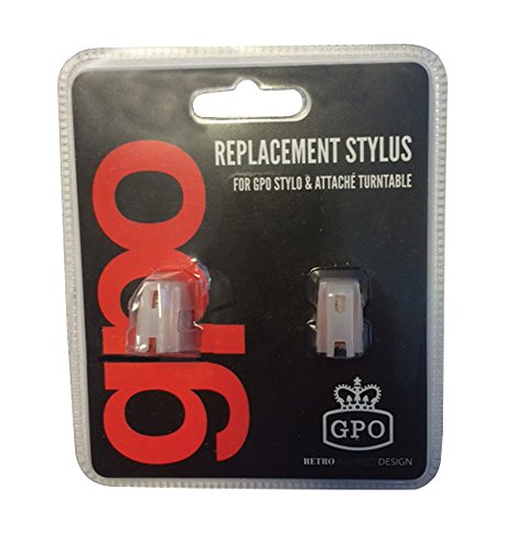 GPO Replacement Stylus for GPO Ambassador and Attache Turntables (Pack of 2)