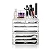 Felicite Home Acrylic Jewelry and Cosmetic Storage Makeup Organizer Countertop Shelf, Black Circle