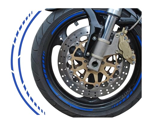 FOLIATEC PIN Striping Racing Felgenrandaufkleber Motorrad Zierstreifen Felgen Aufkleber, GT blue