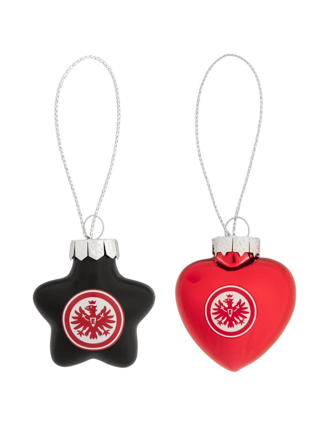 Eintracht Frankfurt Christmas Tree Decorations Set of 4 Shiny Glass Modern Christmas Ornaments