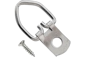 100 Pack Heavy Duty D-Ring Picture Hangers with Screws for Hanging Clock Paintings Artwork Picture Frame Hook Photo Mirrors -