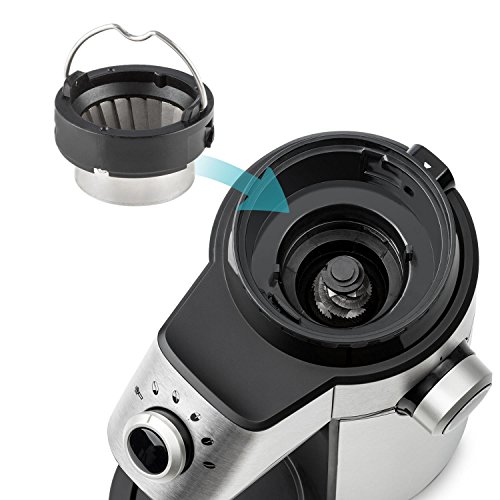 Klarstein Triest - Kaffeemühle, Kegelmahlwerk, 150 Watt, 300 g Bohnenbehälter mit Autoverschluss, planetarisches… – Bild 7