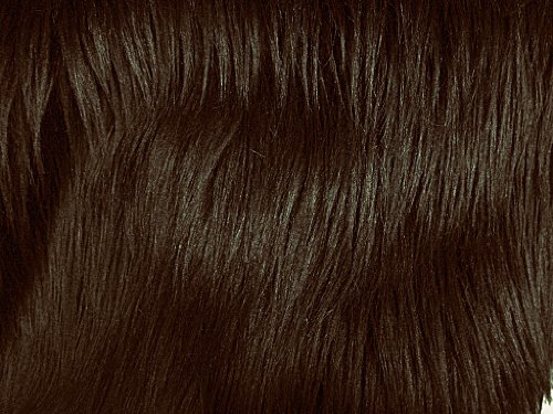Faux Fur Luxury Shag Dark Brown 60 Inch Wide Fabric By the Yard (F.E.Â®)