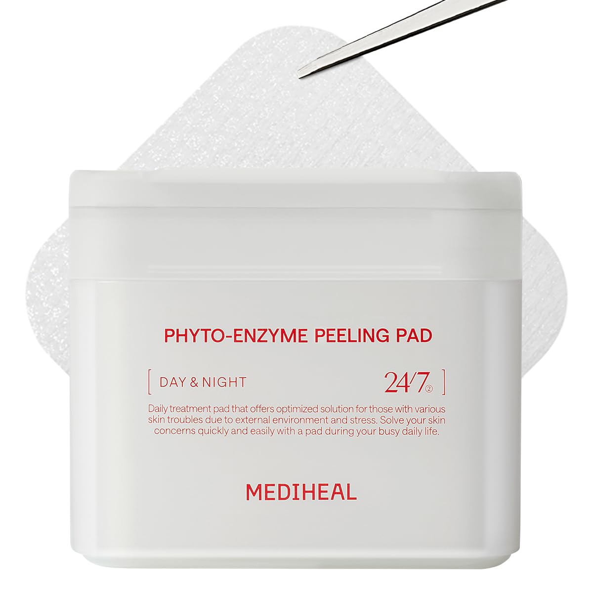 MEDIHEAL Phyto Enzyme Peeling Pad - Vegan Face Resurfacing Gauze Pads with LHA & Papaya Enzyme - Pore Tightening to Control Sebum - Exfoliating for Dead Skin Cells, 90 Pads โ image 1