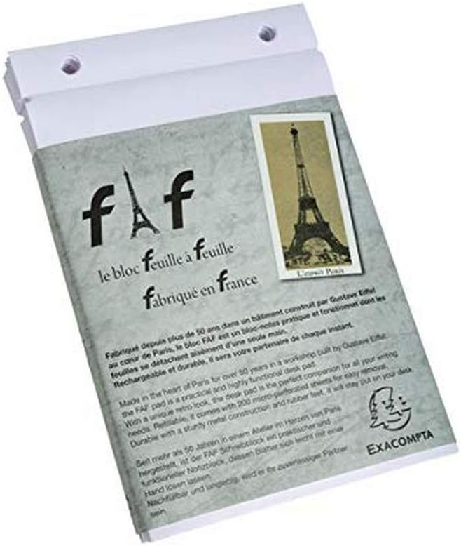 Exacompta, Ref 12214E, FAF Desk Pad Refill / Recharge Pad No.4 (170 Sheets), 210 x 135mm in Size