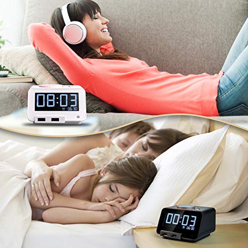 Homtime Alarm Clocks with Wireless Shaker 3 Level Intense Vibrating