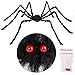 Sizonjoy 6.6 Ft Halloween Decorations Giant Spider,Scary Hairy Large Spider Props for Halloween Outdoor Yard Decorations,Party Decor, Black