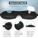 AMAZKER 3D Sleep, Eye Masks for Sleeping with Ear Plug and Carry Pouch Contoured Shape Ultra Lightweight and Comfortable Sleeping Mask for Travel, Nap, Shift Works, Black