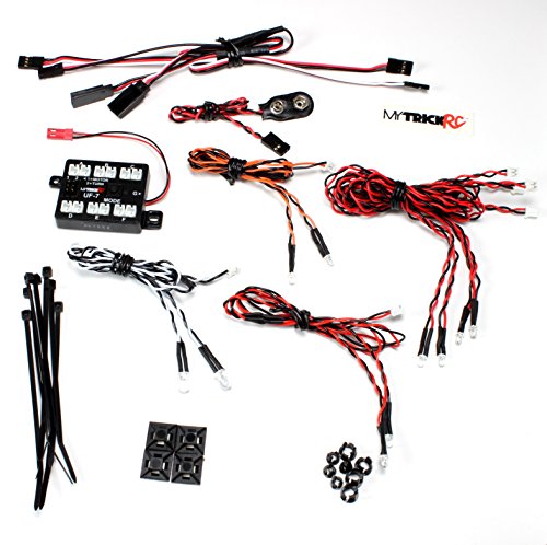 MyTrickRCGenuine MYK-EM3 CHP Body Light System Includes Multi-Function Controller - 2 Headlights, 2 Tail/Brake Lights, 4 Red Strobes, 2 Orange Strobes