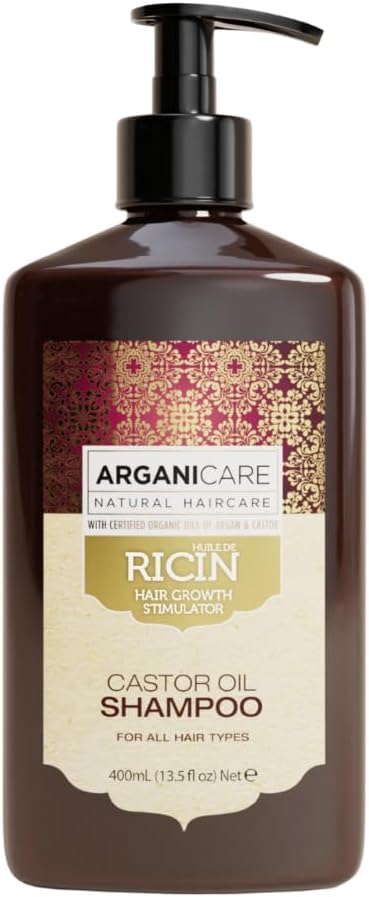 Arganicare Castor Oil Strengthening Shampoo 400ml All Hair Types Gentle Daily