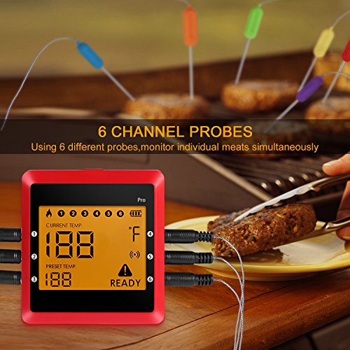 Digital Bluetooth Meat Thermometer for iPhone 6 Long Probes, Smart