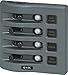 Blue Sea Systems 4374 WeatherDeck 12V DC Waterproof Circuit Breaker Panel - Gray, 4 Positions