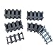Railroad Train Tracks 18 straight + 6 curved tracks Non-Powered Rail Compatible all Major Brands Train Track City Railroad Construction Toy