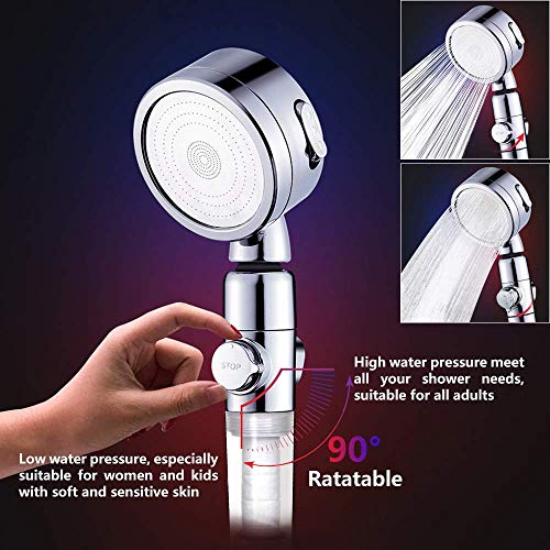 Luxsego High Pressure Shower Head 4Modes Powerful Shower Spray, Hand