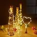 COSOON 4 PCS Wine Bottle Cork Lights, USB Powered Rechargeable Copper String Lights - 15LED 28Inch Wire String Lights for Bottle DIY, Wedding, Halloween, Christmas, Party Decor (USB Warm White) T014