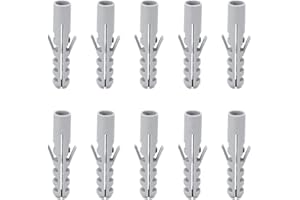 uxcell 10x50mm Plastic Expansion Tube Bolts Column Frame Fixings Gray 24pcs