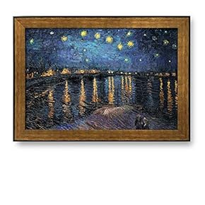 Framed Art Starry Night over The Rhone by...