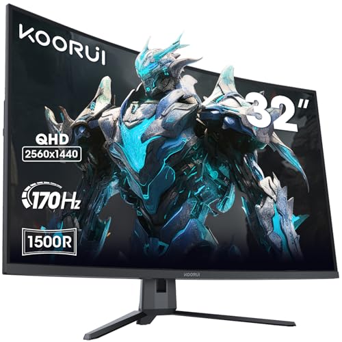 KOORUI 32 Zoll Curved QHD Gaming Monitor 170Hz 1Ms MPRT G3221SC