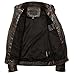 chouyatou Men's Vintage Stand Collar Pu Leather Jacket (Small, Coffee)
