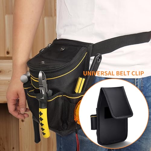 TERRIFI Tool Belts for Men, Tool Pouch, Electrician Tool Bag with Belt, Quick Tool Pouch with Cover, Wear Resistant Tool Belt for Electricians, Carpenters