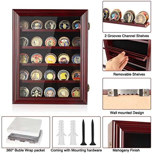 ASmileIndeep Military Challenge Coin Display Case with HD Toughened
