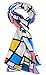 Salutto Women 100% Silk Scarves Piet Cornelies Mondrian Painted Scarf (9)