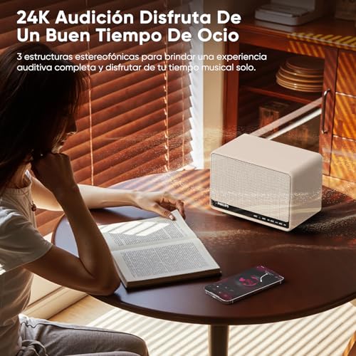 PHILIPS Bocina Bluetooth, Altavoz Bluetooth Portátil con Graves Profundos, 30 W, Bluetooth 5.3, 13h de Reproducción, Admite Bluetooth/AUX/TF/U Disk para Interiores, Fiestas, Exteriores (Blanco)