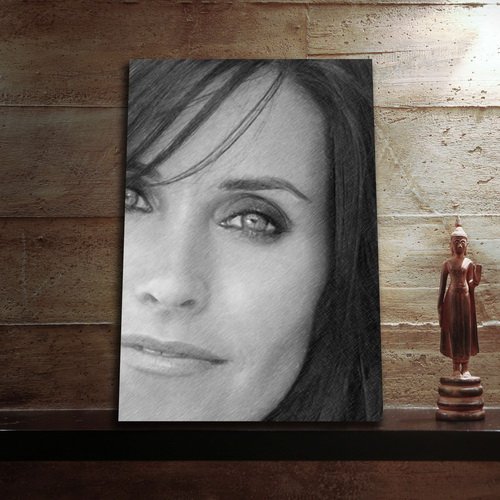 COURTENEY COX - Original Art Print (A4 - Signed by the Artist) #js002