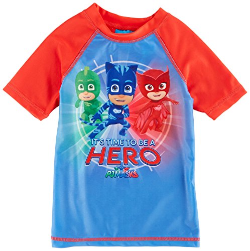 PJ Masks Toddler Boys' Rashguard, Blue, 4T
