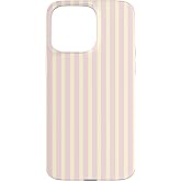 Pastel Light Pink Yellow Vertical Line Stripes Minimalist Case for iPhone 15 Pro Max