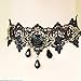 MgMi® Black Rose Flower Lace Gothic Lolita Beads Pendant Choker Necklace