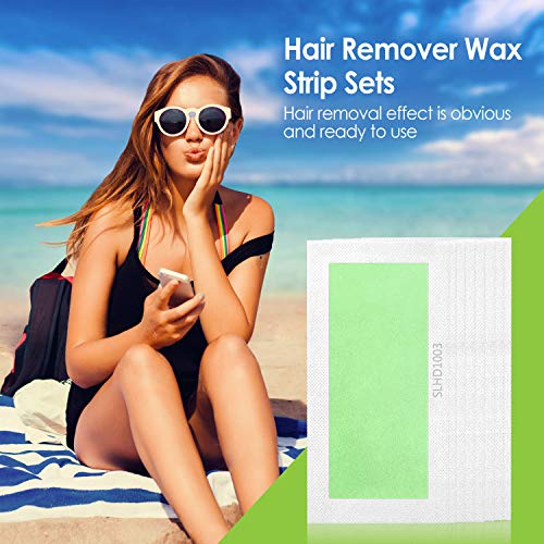 40 Strips Wax Strips,Hair Removal Wax Strips for Arms, Legs, Underarm