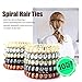 Spiral Hair Ties for Women by Rejawece, Elastic Coil Hair Ties for Girls, Elastic Hair band bands for women's hair,Phone Cord Hair Ties No Crease - 10pcs with 5 Colors set
