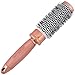 45mm Round Brush for Blow Drying - Barrel Brush Radial Ceramic Gel Handle Hair Brush - Rose Gold by Lily England