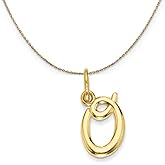 The Black Bow 14k Yellow Gold, Claire Mini Lower Case Initial O Necklace