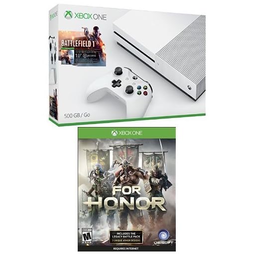 Xbox One S 500GB Console - Battlefield 1 Bundle + For Honor