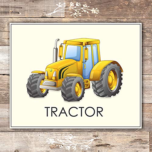 Boys Trucks - Art Prints (Set of 6) - Unframed - 8x10s | Construction Wall Decor