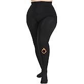 MERYLURE Plus Size Fleece Lined Tights, Warm Winter Thermal Pantyhose Women, Queen Thick High Waisted Opaque Leggings
