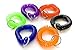 AIRSUNNY 6pc Coil Stretch Wristband Keychain - Bright Pearlized Colors - Gym, Pool, ID Badege