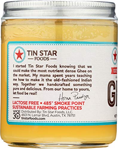 Tin Star Foods, Grassfed Ghee, 8 oz