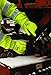 MCR Safety Ninja® Ice Hi-Visibility 15 Gauge Nylon Insulated Cold Weather Gloves, Acrylic Terry Inner, 3/4 HPT Coating, Yellow, Medium ,1-Pair